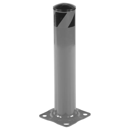 Vestil STEEL PIPE SAFETY BOLLARD 24"X4.5" GRAY BOL-24-4.5-GYSG